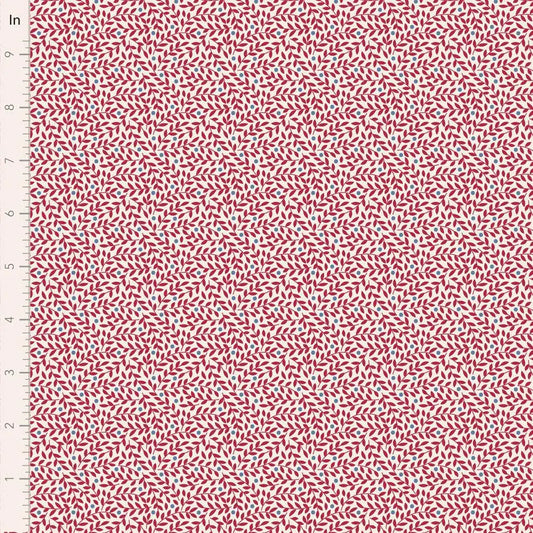 PREORDER Village Life Blenders- Lillian- Tilda- 110182- Burgundy- Cotton Quilting Fabric- Lane to Grace- Ships OCT 2026