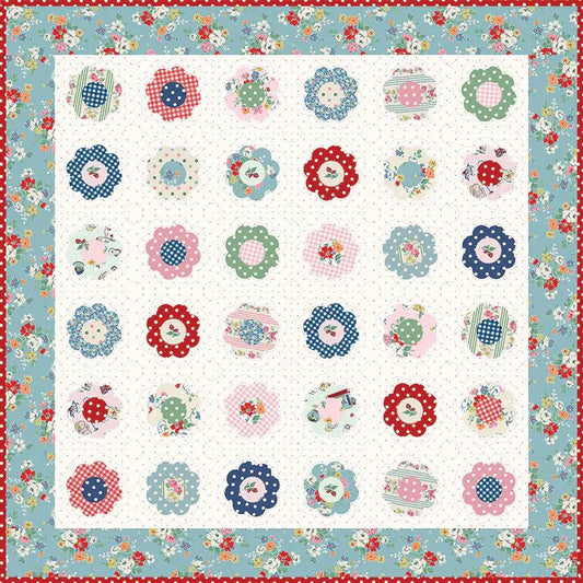 PRE-ORDER Charm Posies Quilt Kit featuring Cath Kidston® Signature Collection- by Riley Blake Designs