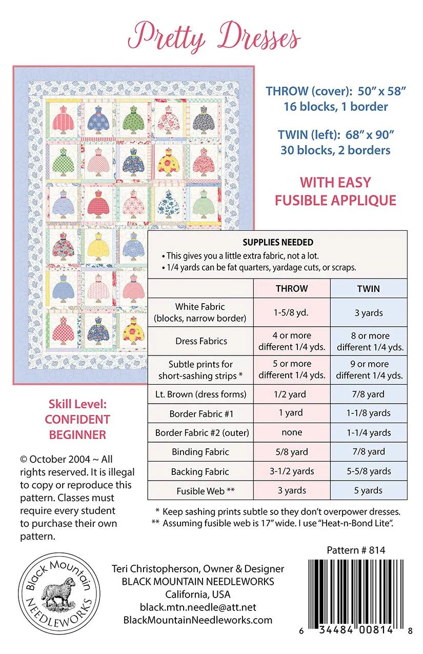 PRE-ORDER Pretty Dresses Quilt Kit featuring Cath Kidston® Signature Collection- by Riley Blake Designs
