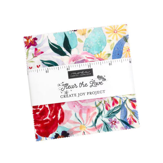 Fleur the Love by Create Joy Project-5in Charm Pack- 42PC-39880PP- Moda