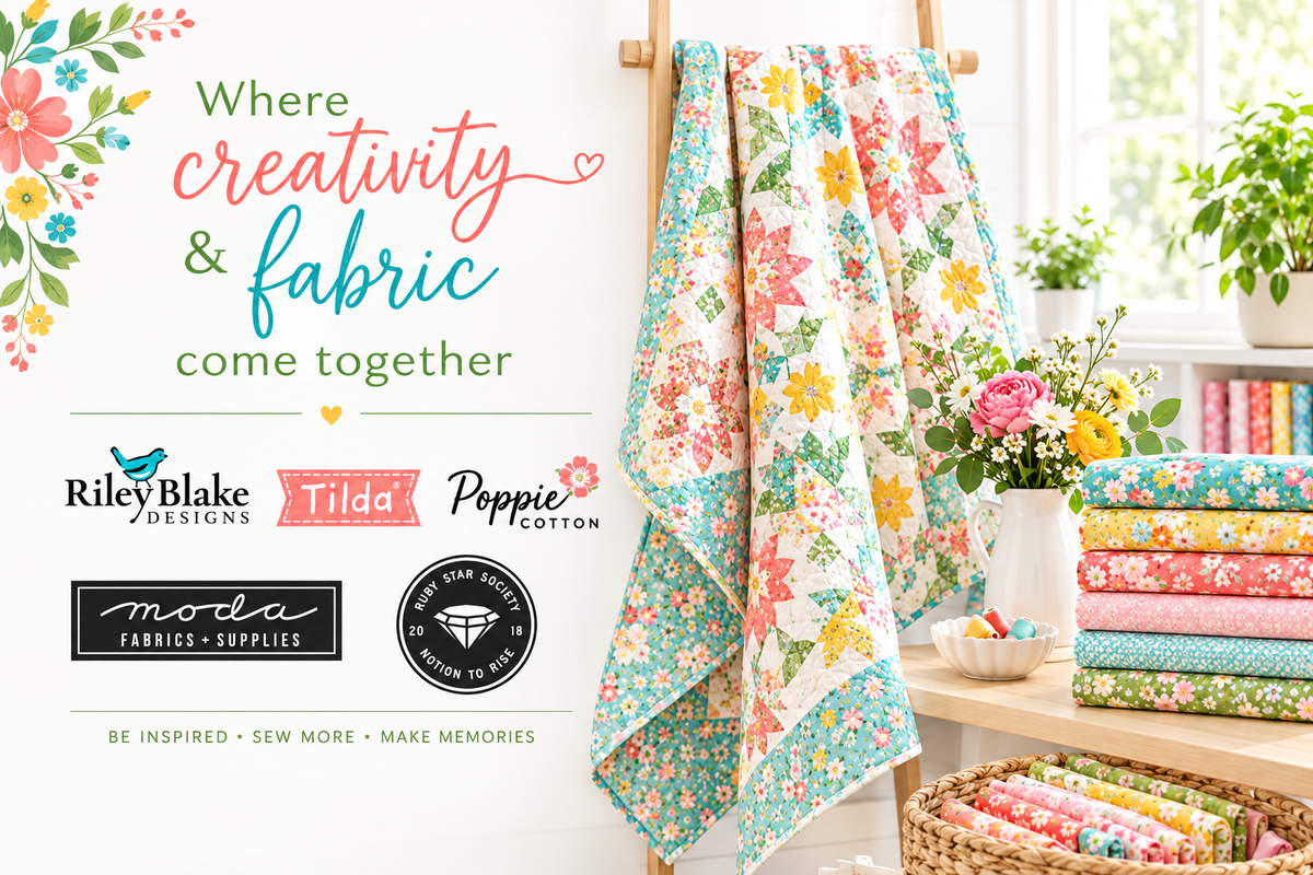 Modern, brighter fabric banner